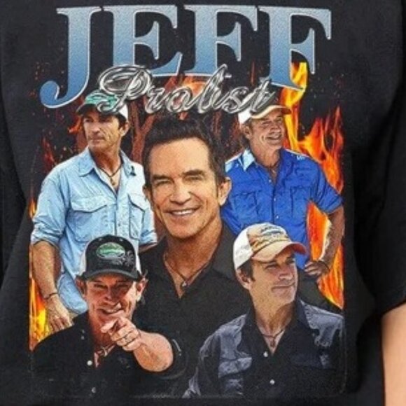 Jeff Probst Presenter Homage Graphic T-Shirt Retro TV Show Fan Casual Tee 05 - Picture 2 of 5